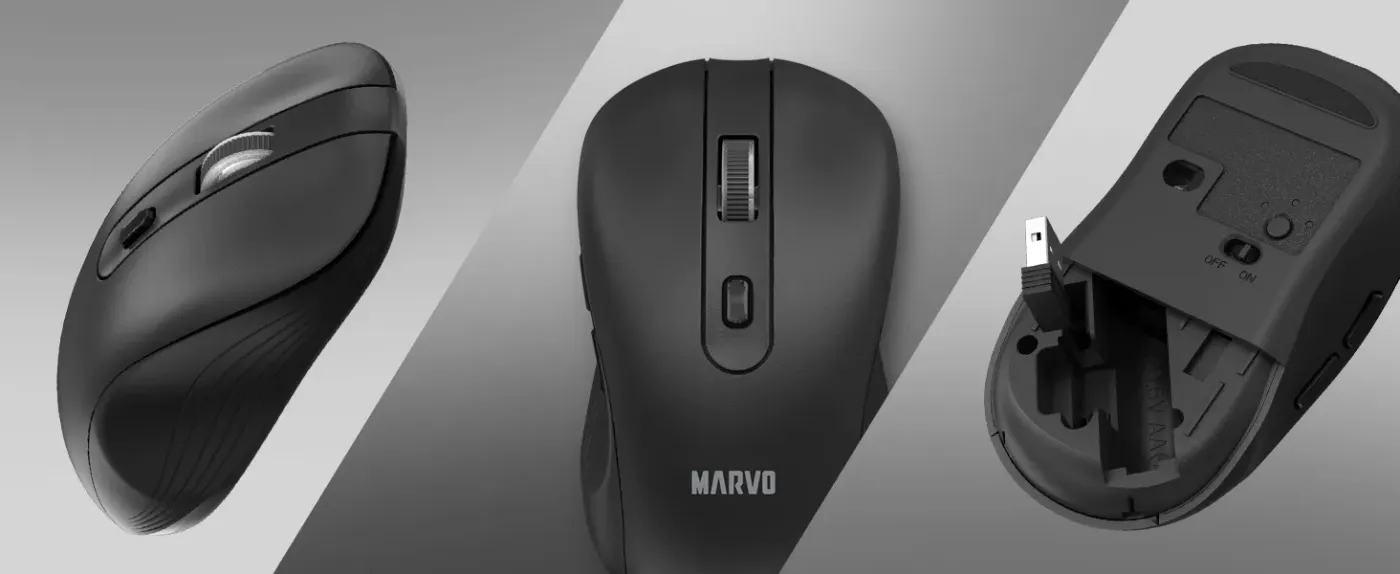 Silent 6-button wireless mouse with adjustable DPI settings 800 1200 1600