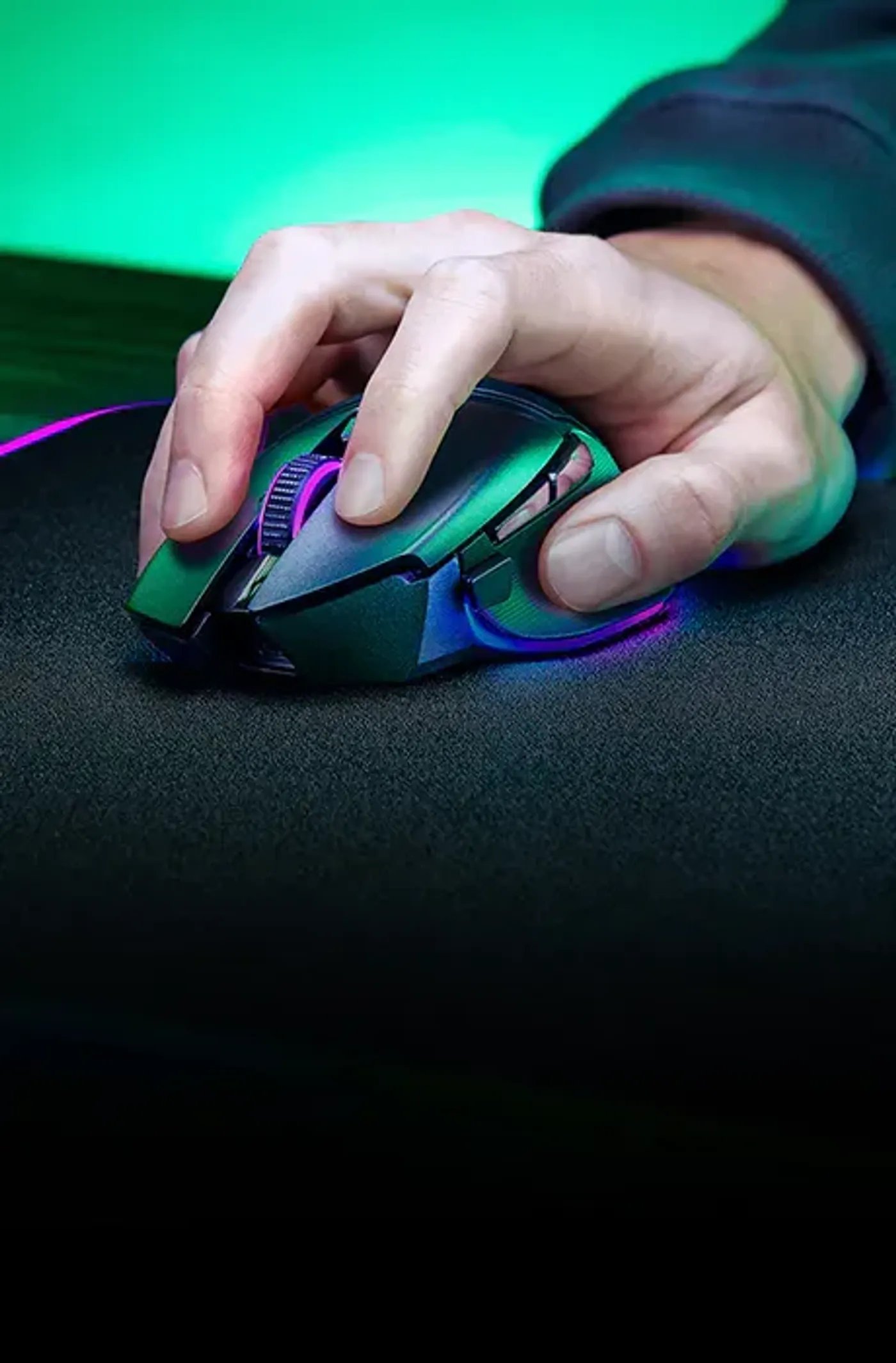 Close-up of Razer Optical Mouse Switches Gen-3 mechanism