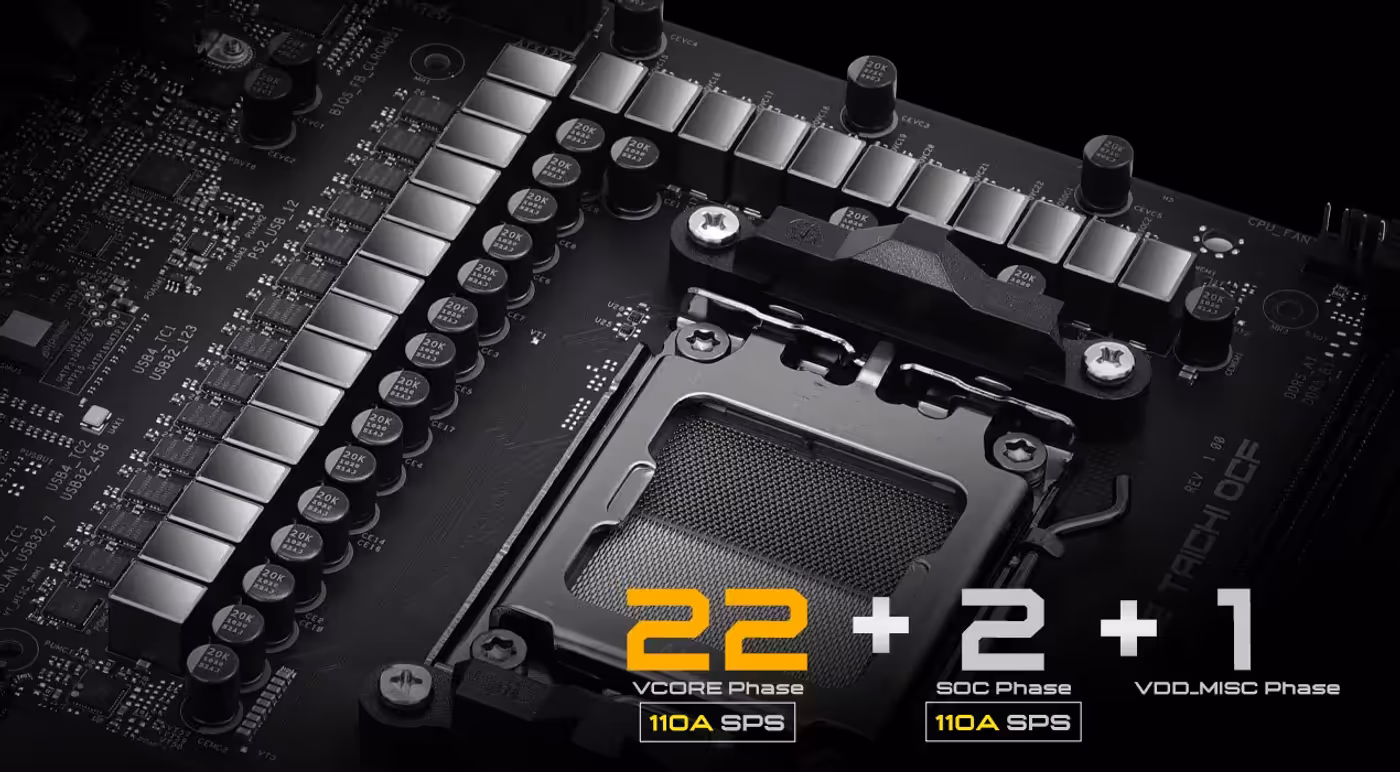 High-efficiency 22+2+1 power phase design with 110A SPS for VCore and SOC