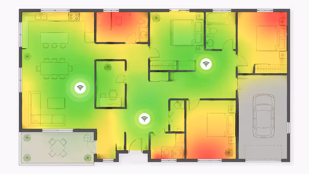 WiFi heatmap from NetSpot