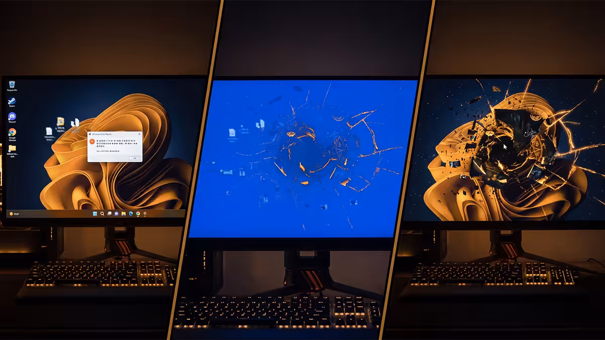 A game crashing to desktop