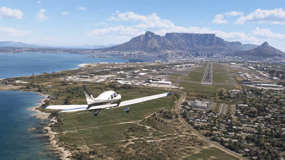 Cessna 152 over Table Mountain