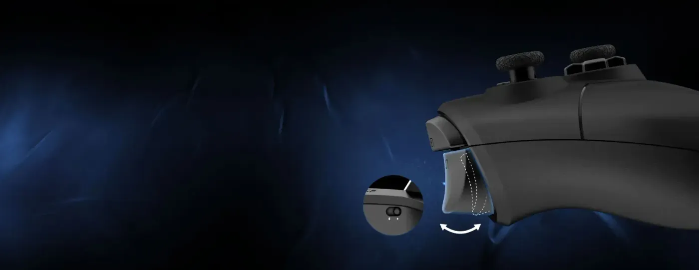 Rear programmable buttons on the underside of the MSI FORCE GC300
