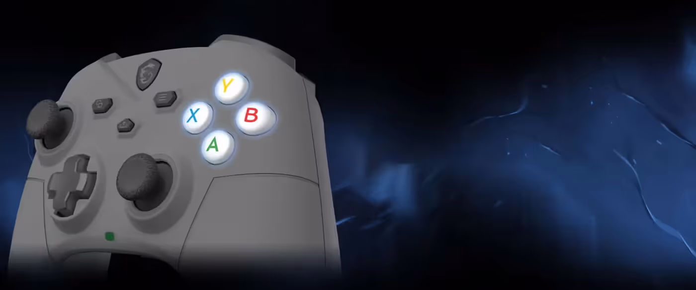 Programmable rear buttons on the underside of the MSI FORCE GC300