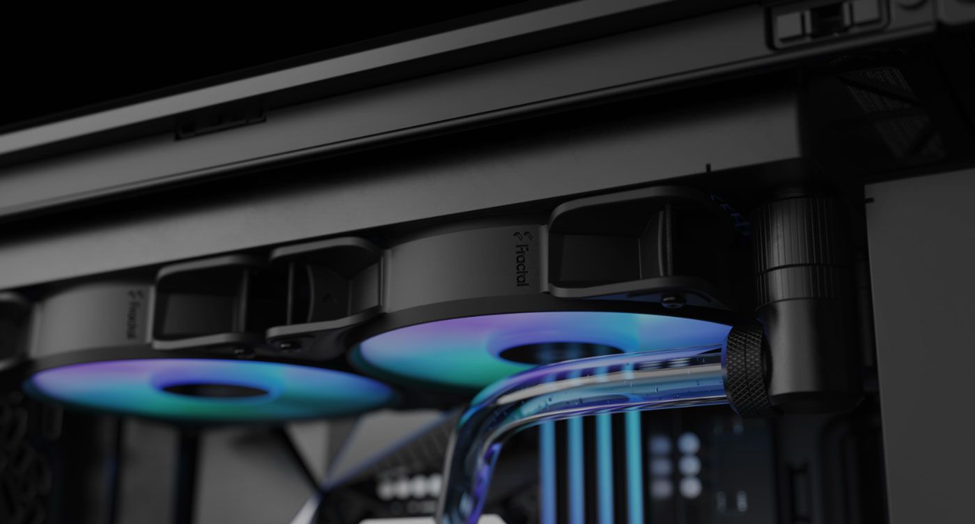 Demonstration of Fractal Design Aspect fan synchronization with major motherboard RGB software