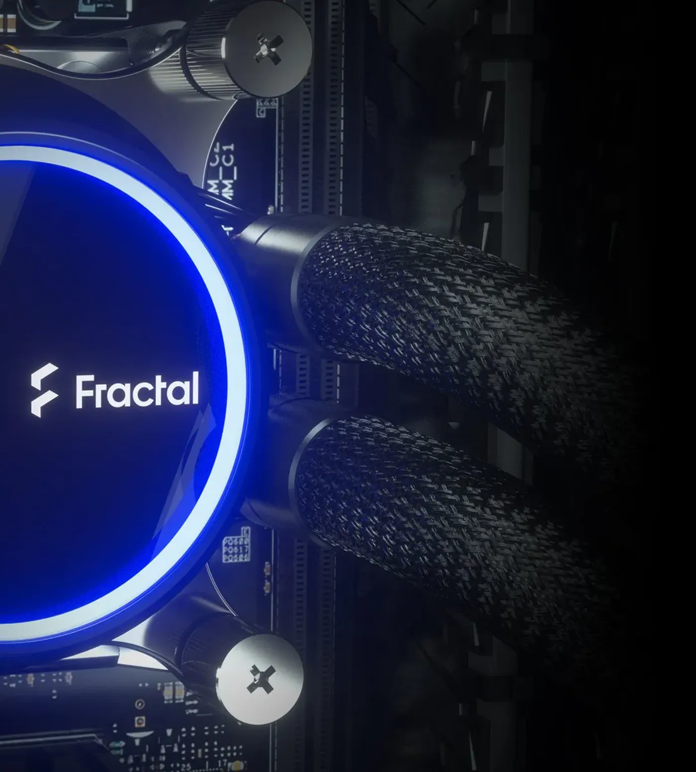 Fractal Design Celsius+ S36 Prisma showing customizable RGB color effects