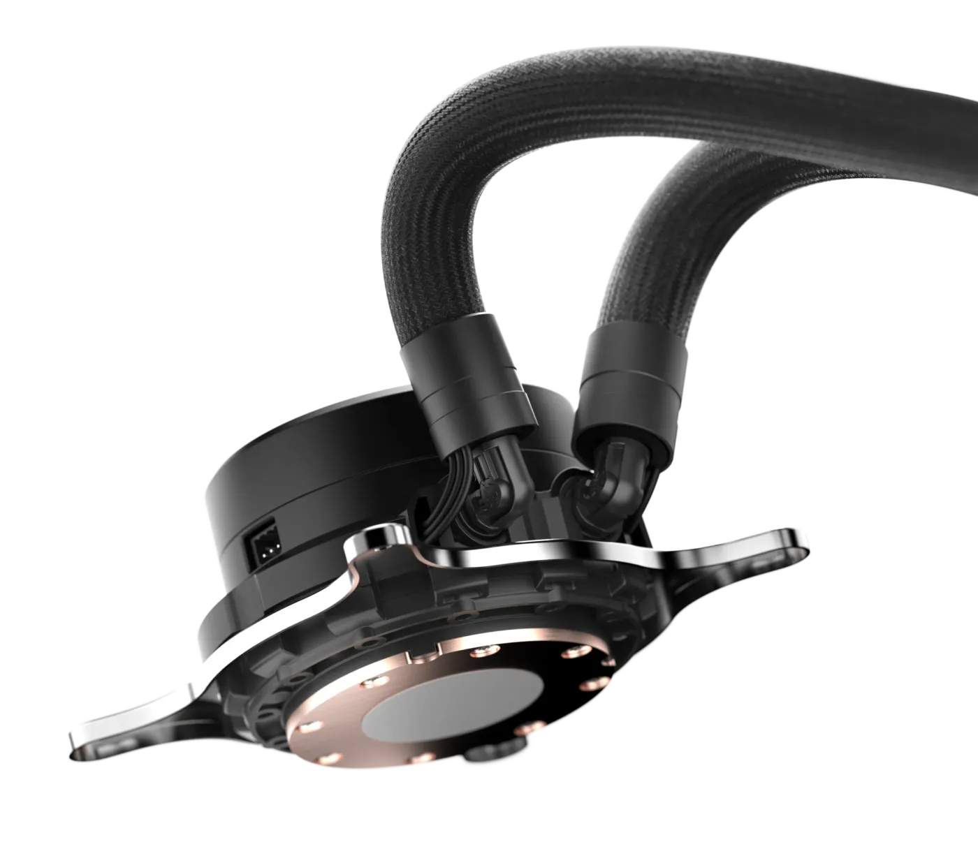 Braided sleeves managing cooling cables for a neat aesthetic
