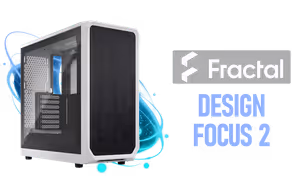 Fractal Design Focus 2 White TG Clear Tint Pc Case - Image 1