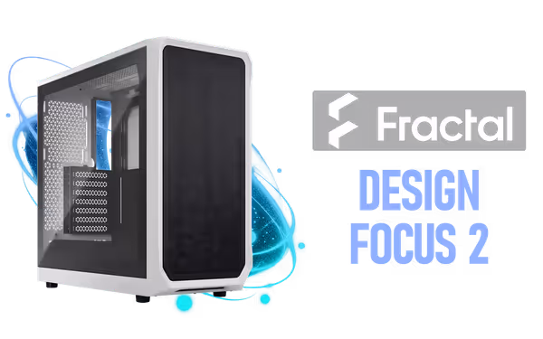 Fractal Design Focus 2 White TG — Airflow PC Case - image 1 Fractal Design Focus 2 White TG — Airflow PC Case - image 1