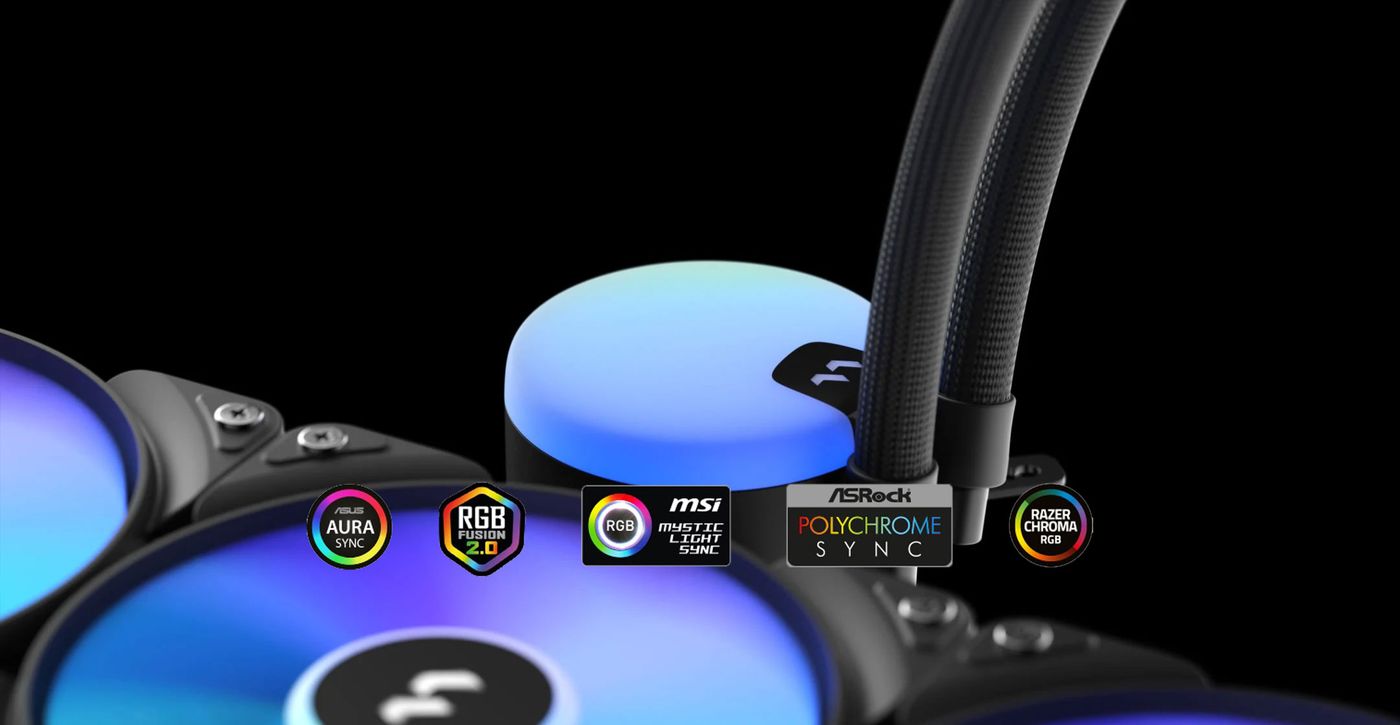 RGB software ecosystem compatibility for the Fractal Design Lumen S36 RGB