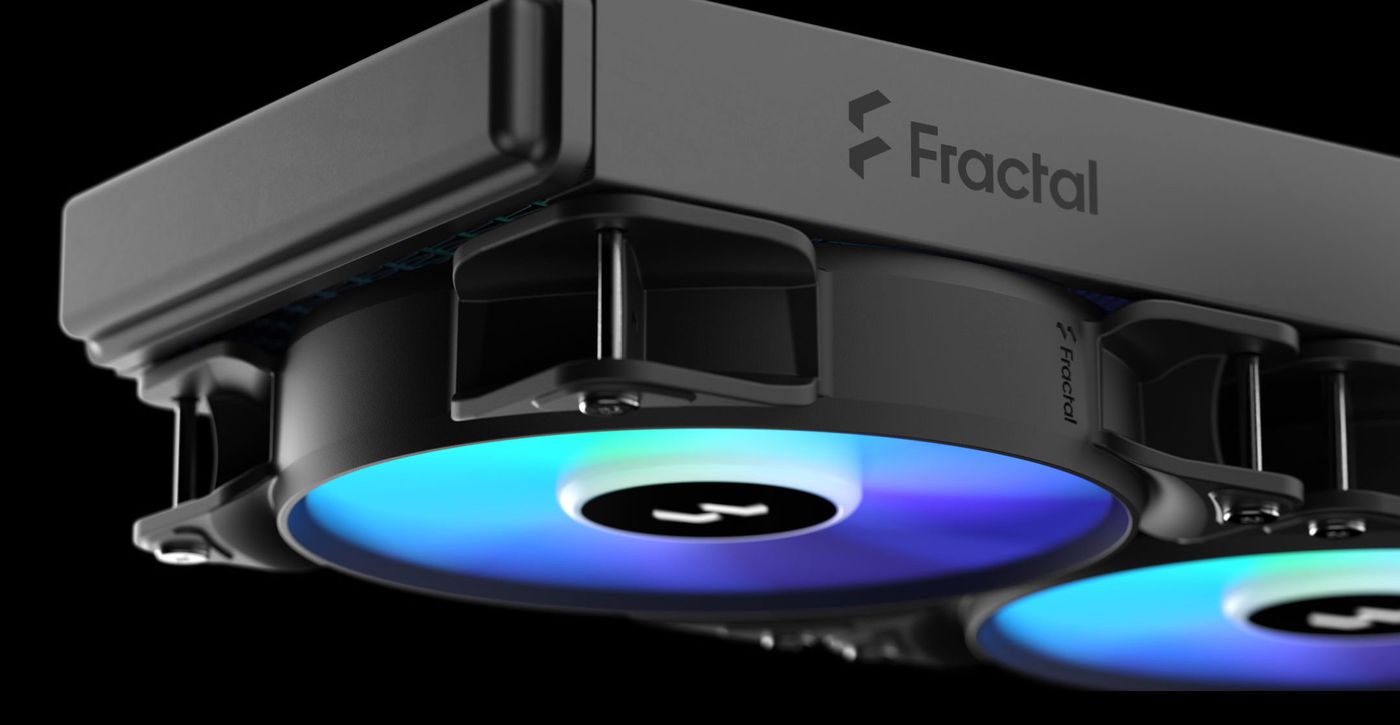 Aspect 12 RGB fan fitted to the Fractal Design Lumen S36 radiator