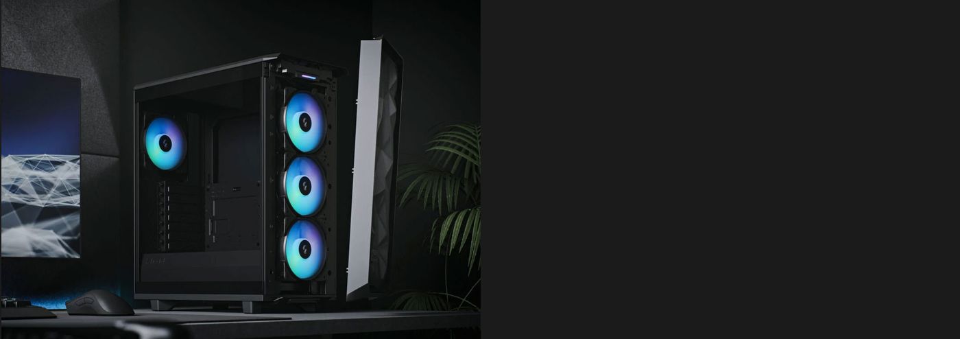 Fractal Design Meshify 2 Compact RGB PC case with tempered glass side panel