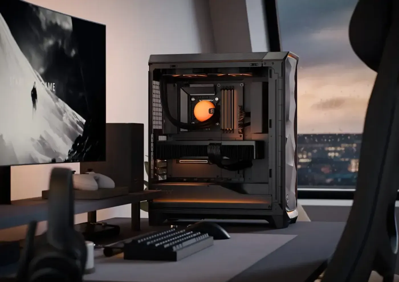 Fractal Meshify 3 interior view demonstrating effective cable management