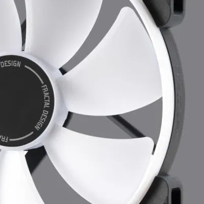 Semi-opaque fan blades diffusing light to create a uniform illumination effect