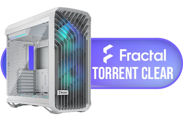 Fractal Design Torrent Clear Tempered Glass Case - White