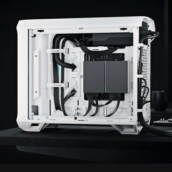 Fractal Torrent Nano RGB White — Compact High-Airflow PC Case