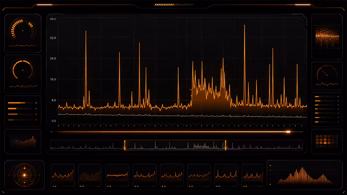 Frame time variance graph