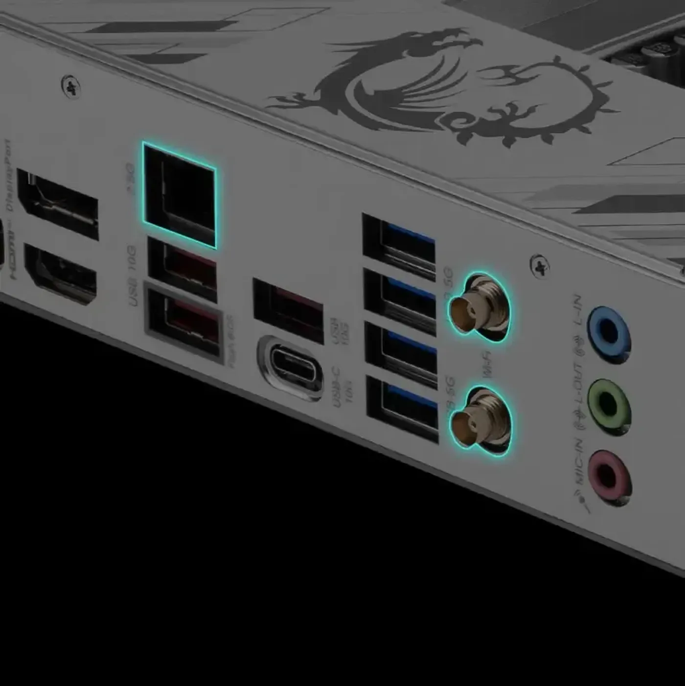 Motherboard networking components illustrating high-bandwidth and low-latency capabilities