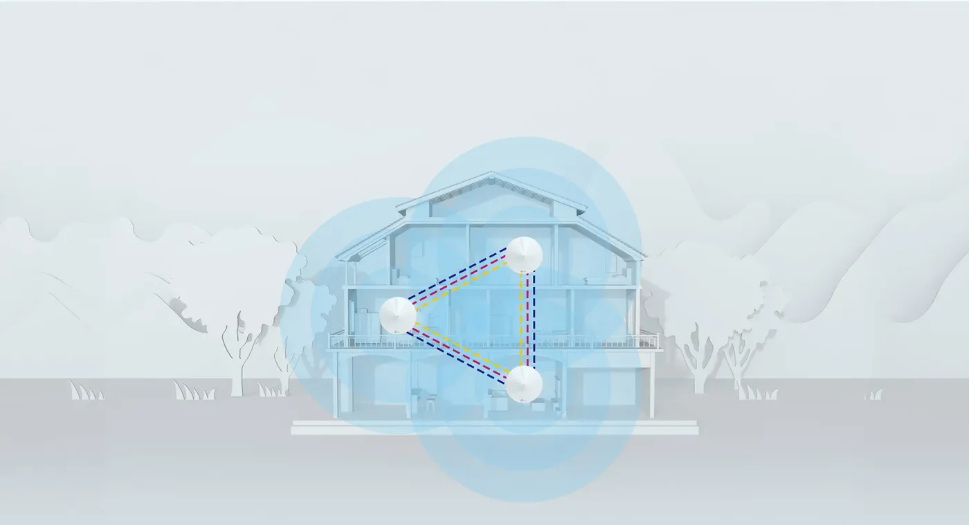 IoT mesh system integrating Wi-Fi, Bluetooth, and Zigbee connectivity