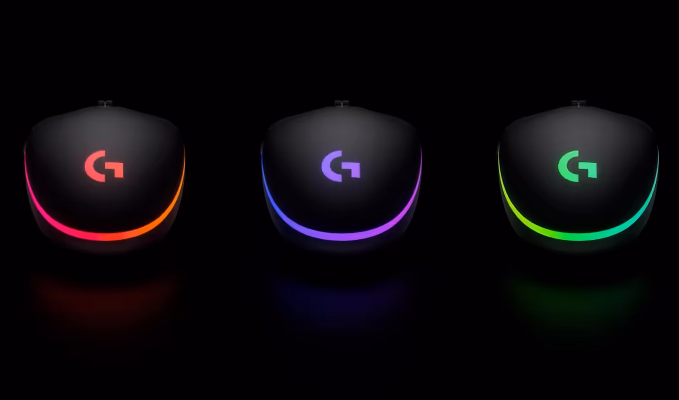 LIGHTSYNC RGB color wave effects on the G203 gaming mouse