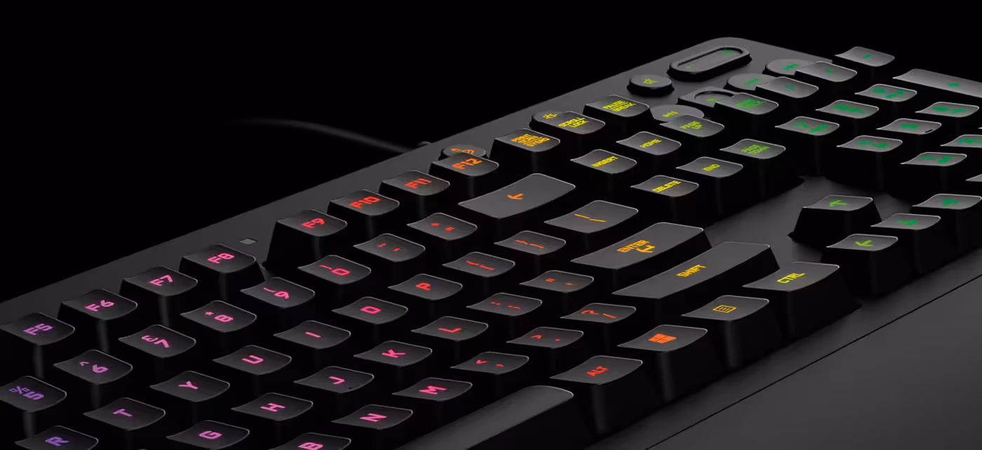 Logitech G213 Prodigy gaming keyboard demonstrating tactile Mech-Dome key performance