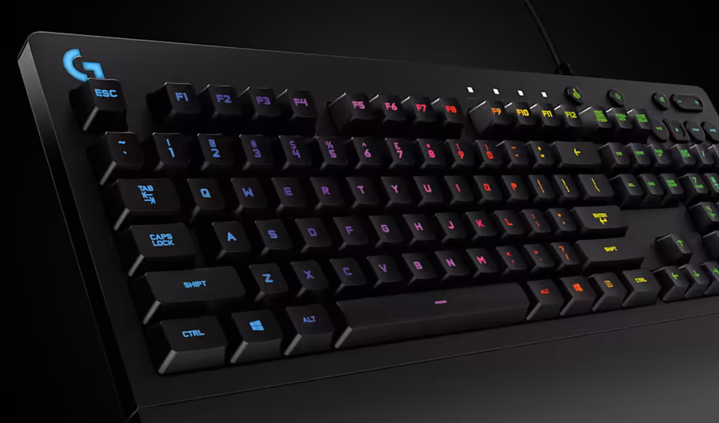 Logitech G213 Prodigy keyboard featuring customizable LIGHTSYNC RGB zones