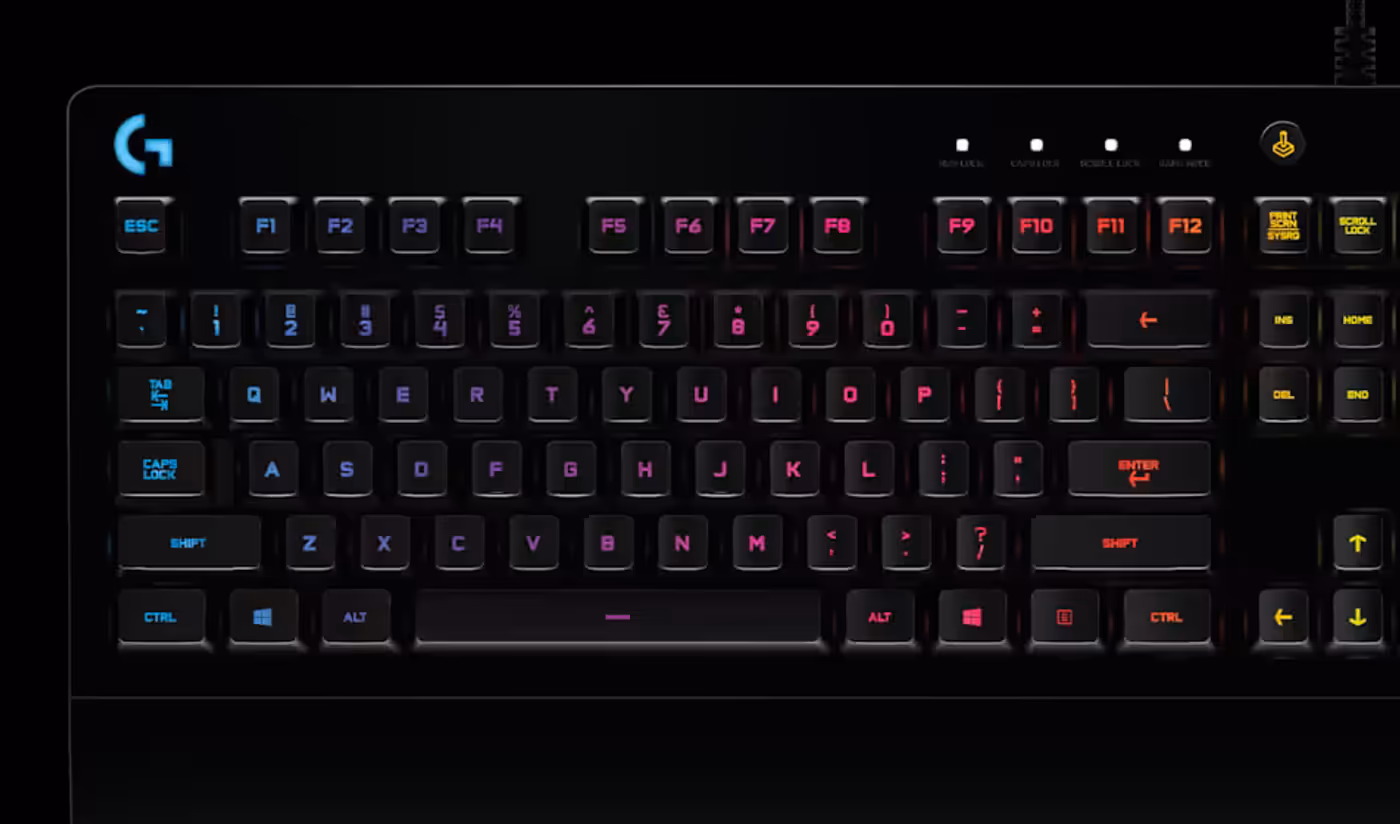 Logitech G213 Prodigy keyboard customized through Logitech G HUB software