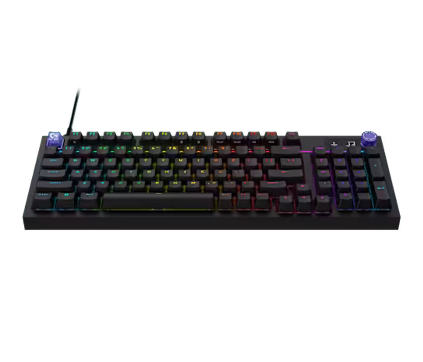 G316 X keyboard top view with dimensions and weight details