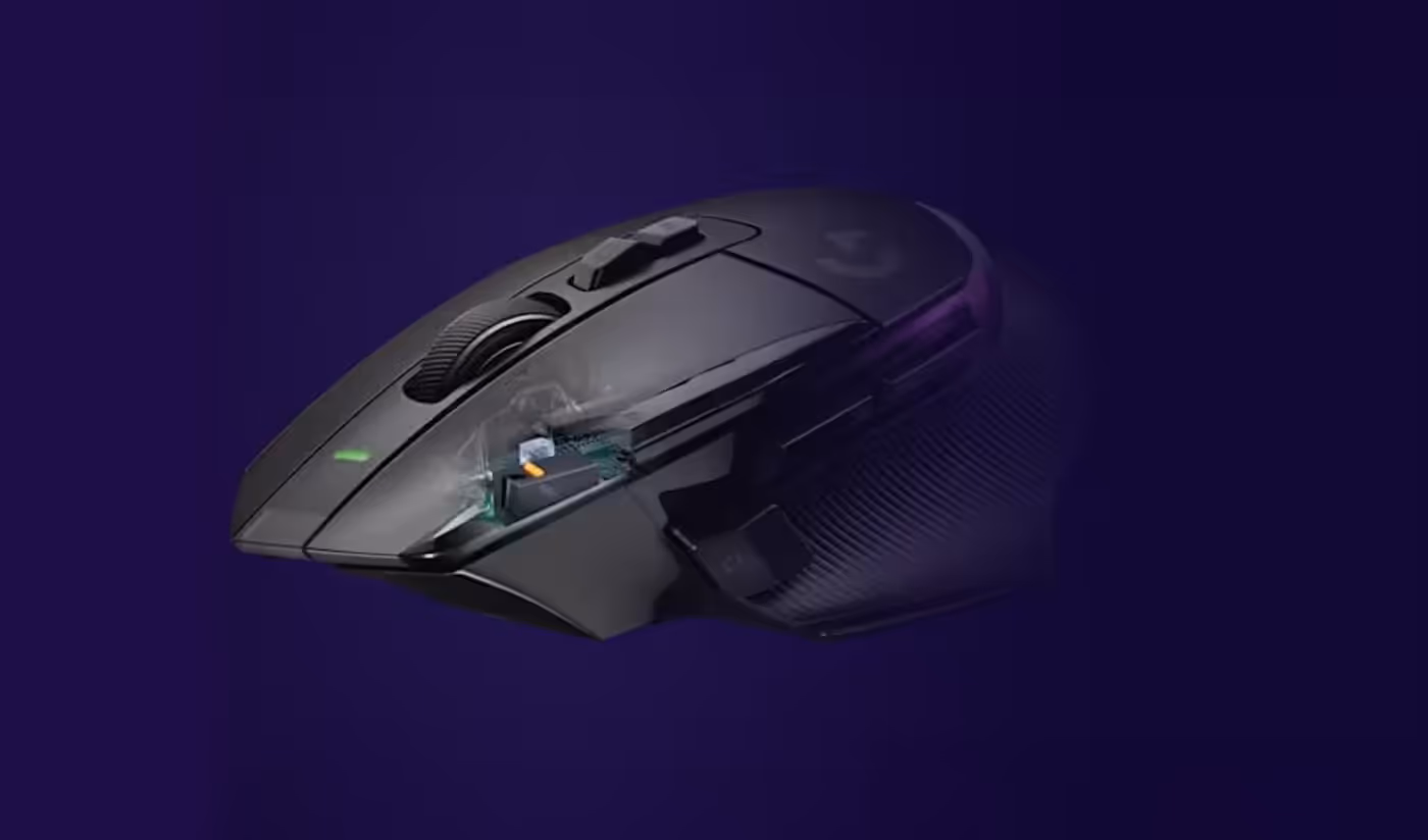 Gaming mouse displaying responsive LIGHTFORCE switches for enhanced speed and tactile feedback