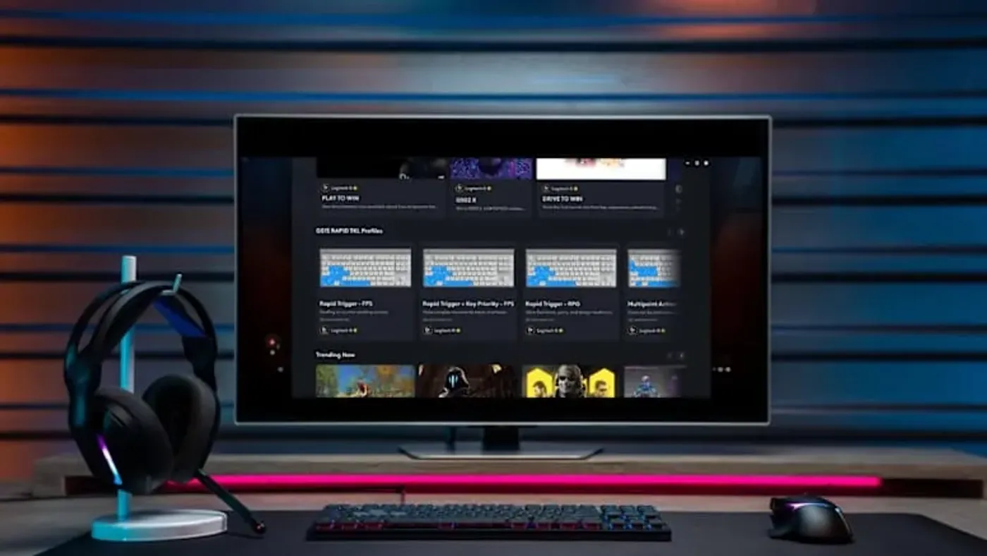 Logitech G HUB software interface for keyboard customization