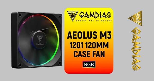 Gamdias Aeolus M3-1201 RGB Case Fan - Open Box Deal