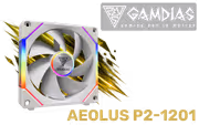 Gamdias AEOLUS P2-1201 White 120mm Case Fan - Cableless Daisy Chain - image 1