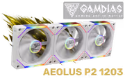 Gamdias AEOLUS-P2-1203-WH 120mm RGB 3-Pack Fans - image 1