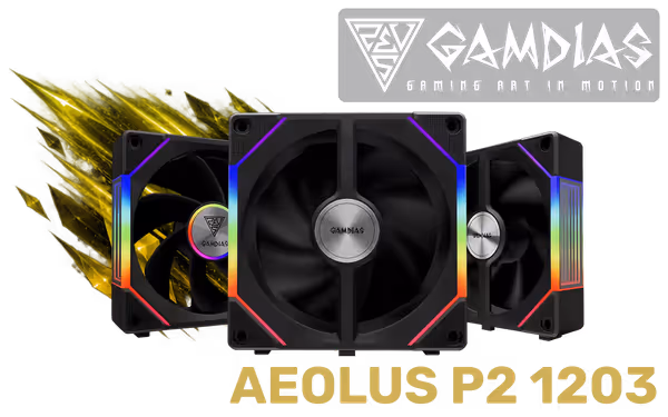 Gamdias AEOLUS-P2-1203 3x120mm RGB Case Fans - image 1 Gamdias AEOLUS-P2-1203 3x120mm RGB Case Fans - image 1