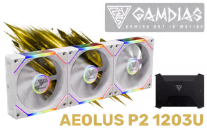 Gamdias Aeolus P2 1203U RGB 120mm Case Fans 3 Pack White - Image 1