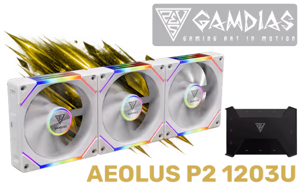 Gamdias AEOLUS P2 1203U RGB 120mm 3-Pack Fans - image 1 Gamdias AEOLUS P2 1203U RGB 120mm 3-Pack Fans - image 1