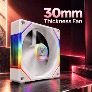 Gamdias AEOLUS P2-1201 White 120mm Case Fan - Cableless Daisy Chain - image 2