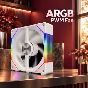Gamdias AEOLUS P2-1201 White 120mm Case Fan - Cableless Daisy Chain - image 3