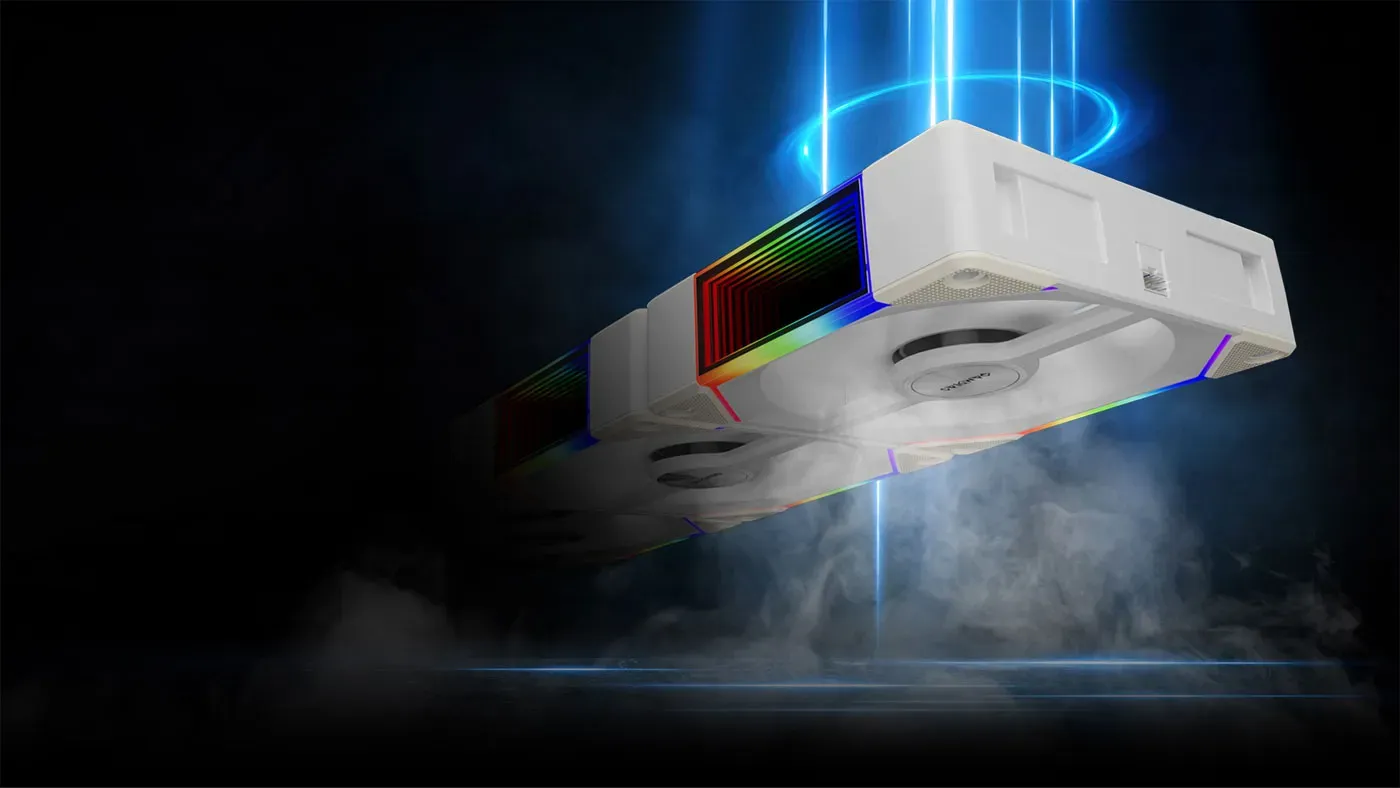 Gamdias Aeolus P2 1203 RGB 120mm Case Fans in White Color