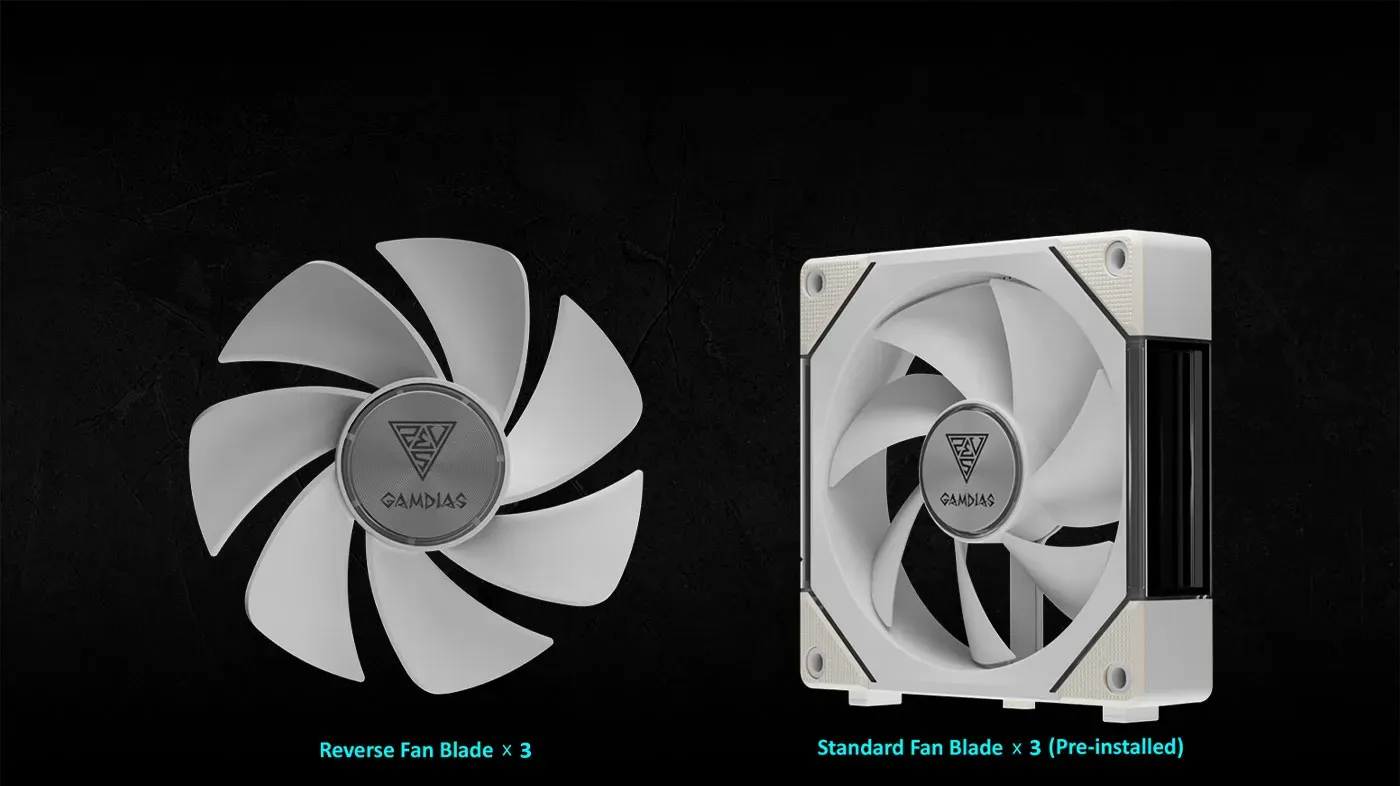 Swappable Fan Blades included with Gamdias Aeolus P2