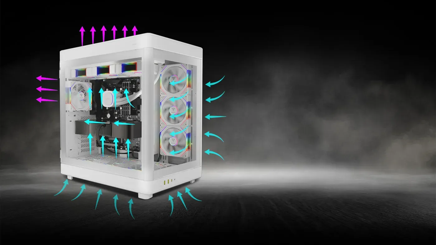 Adjustable Airflow on Gamdias Aeolus P2 Fans