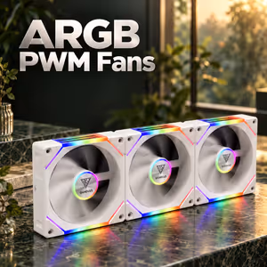 Gamdias AEOLUS-P2-1203-WH 120mm RGB 3-Pack Fans - image 3