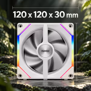 Gamdias AEOLUS-P2-1203-WH 120mm RGB 3-Pack Fans - image 5