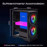 Gamdias APOLLO E2 Elite Mid-Tower Tempered Glass Case (Black) - image 16