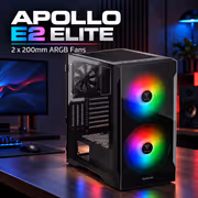 Gamdias APOLLO E2 Elite Mid-Tower Tempered Glass Case (Black) - image 2