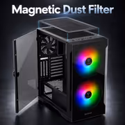 Gamdias APOLLO E2 Elite Mid-Tower Tempered Glass Case (Black) - image 6