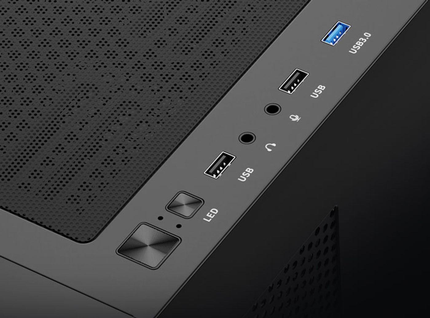 Top-mounted I/O panel with USB ports and lighting controls on the ARGUS M4