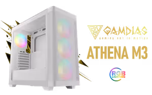 Gamdias ATHENA M3 Gaming Case White - Image 1