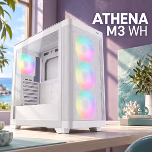 GAMDIAS ATHENA M3 WH E-ATX Mid Tower Gaming PC Case - image 2