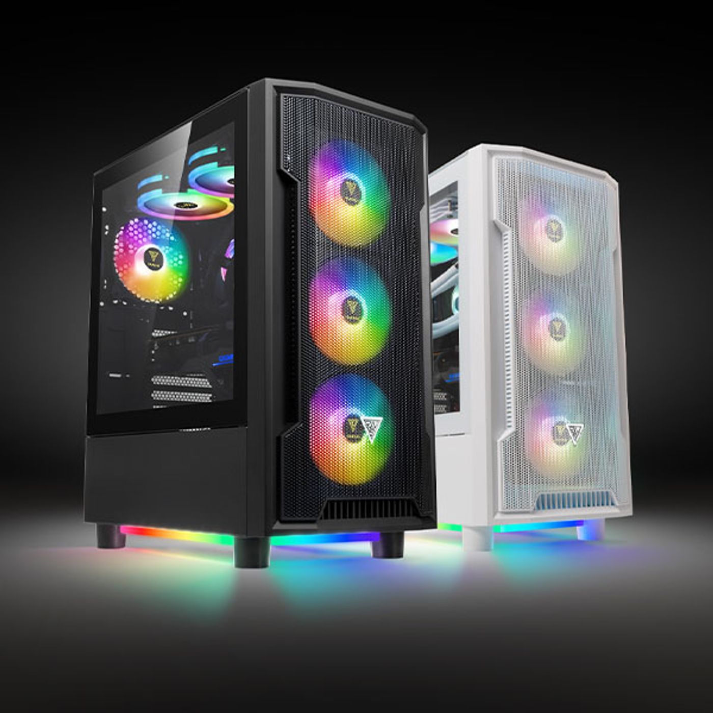 Gamdias Athena M6 Lite gaming case featuring panoramic mesh front and ARGB lighting